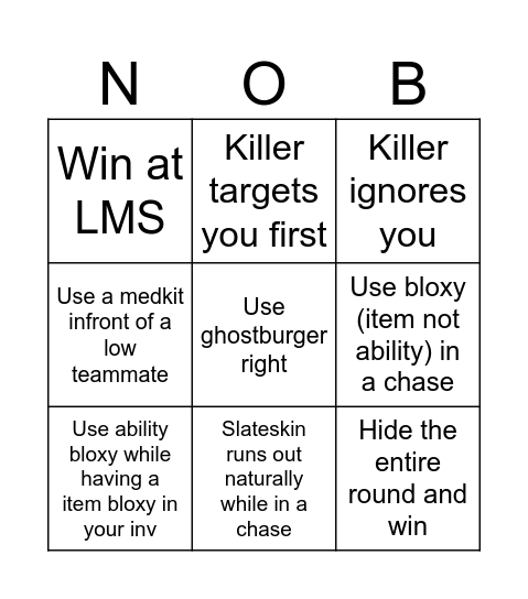 Foreskin bingo noob Bingo Card