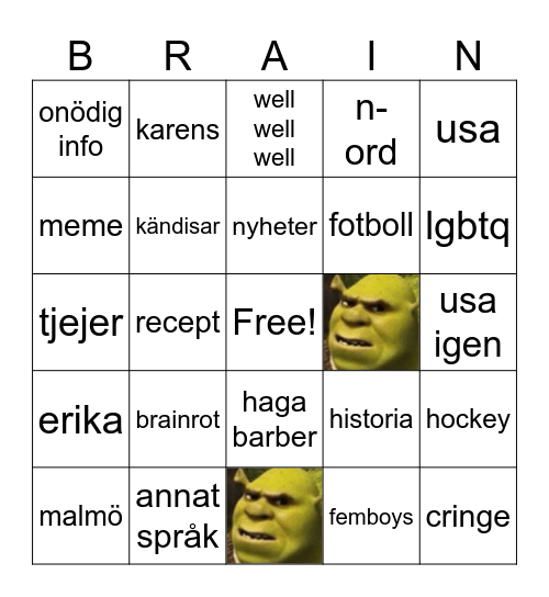 tiktok Bingo Card