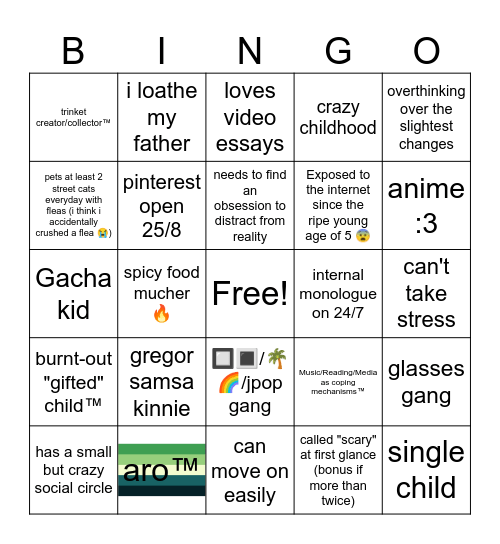 V BINGO!! Bingo Card