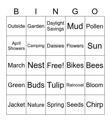 REHMANN - SPRING BINGO Card