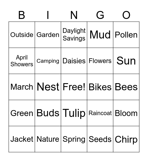 REHMANN - SPRING BINGO Card