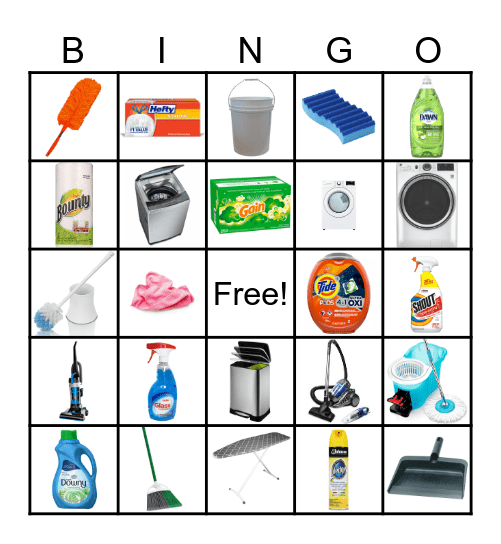 Cleaning Supply Bingo 2021 Bingo Card