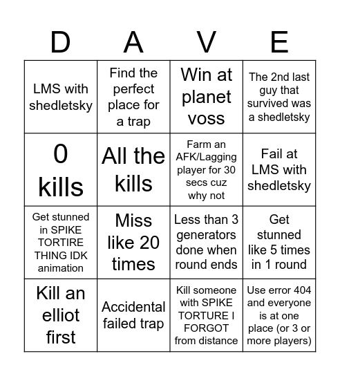 Foreskin bingo john did Bingo Card