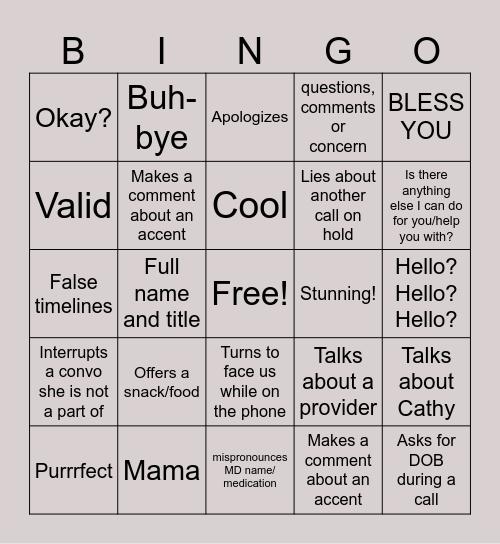 2.0 Bingo Card