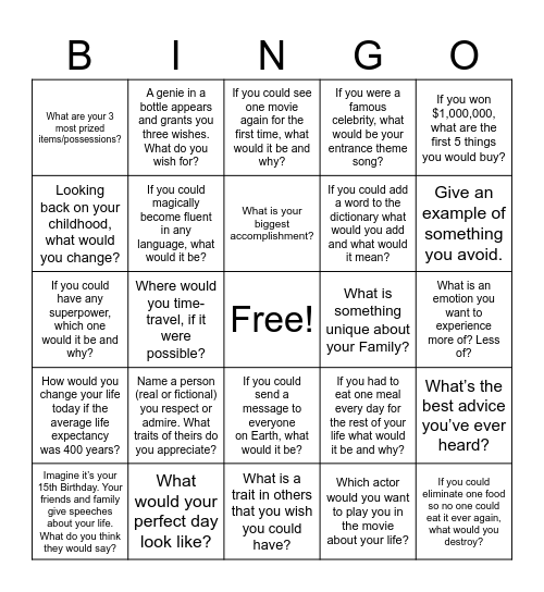 Cognitive Behavioral Therapy BINGO Card