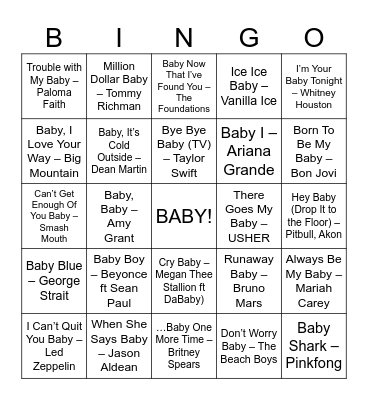 BABY BINGO Card