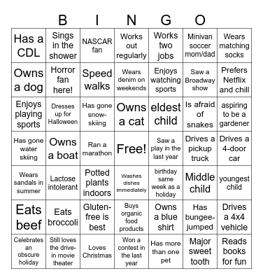 Leadership Bingo Card