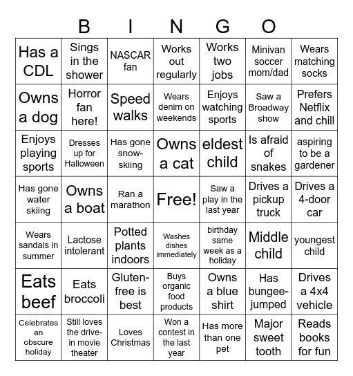 Leadership Bingo Card