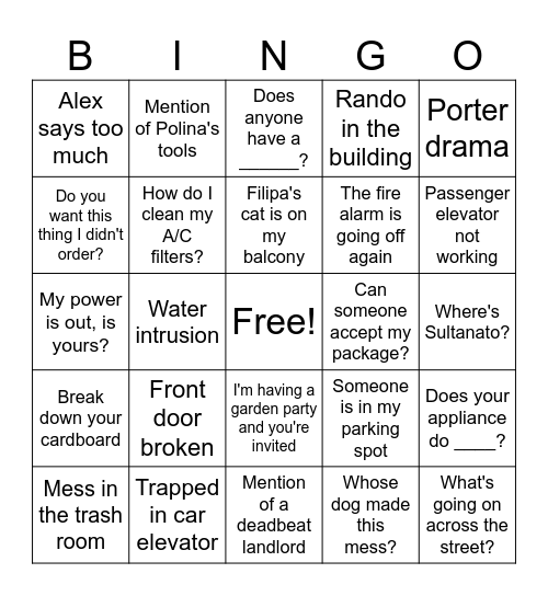 BVAG 55 Bingo Card