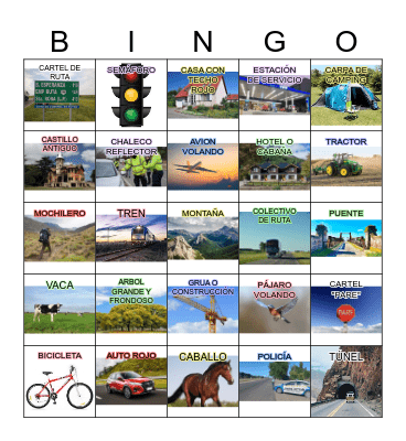 BINGO DE RUTA Bingo Card