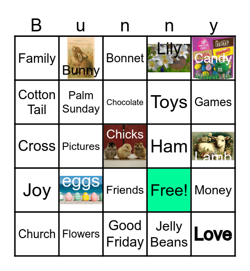 Easter Bingo Card