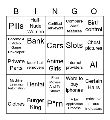 LCEDIT AD BINGO Card