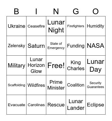 CNN 10 3/4/25 Bingo Card