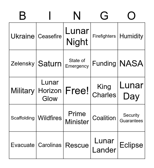 CNN 10 3/4/25 Bingo Card