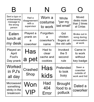 Makepeace BINGO Card