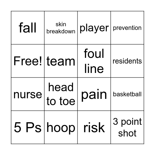 March Madness Bingo Card