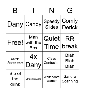 Tax Bingo Card