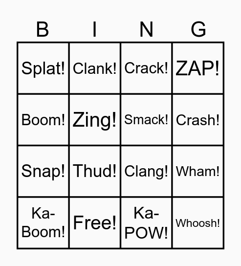 Super  Reader BINGO Card