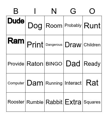 /r/ Sound Bingo!!! Bingo Card