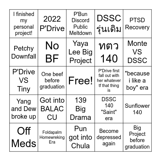 2025 Bingo Card Bingo Card