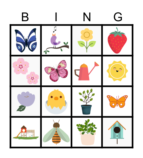 Spring Bingo Card