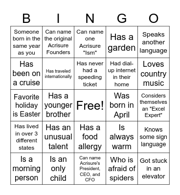Reg Affairs Bingo Card