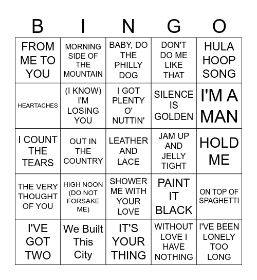 MB #84  -  JUMPIN' AROUND Bingo Card