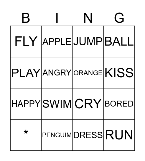 WE ARE THE BEST!  Bingo Card