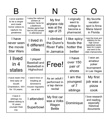 R7 HR Team Activity Bingo Card