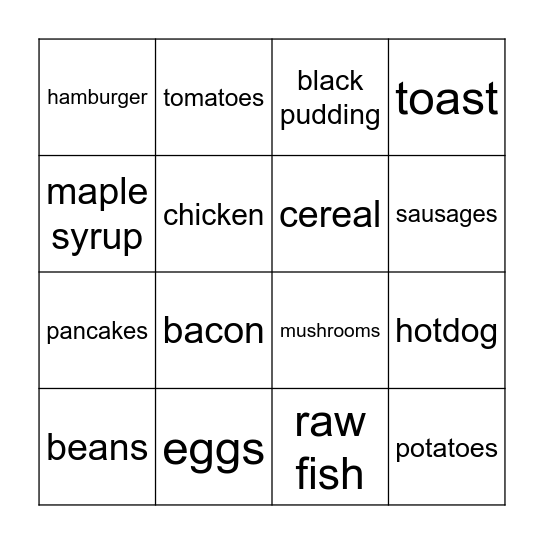 Is there any ... ? / Are there any ... ? Bingo Card