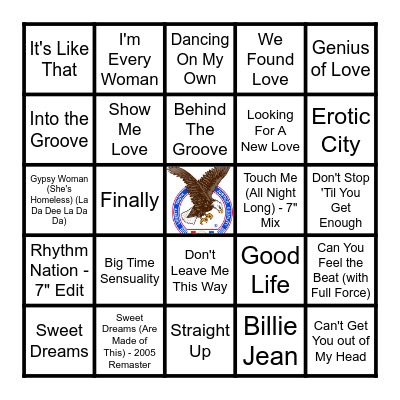 DANCE PARTY MUSIC Bingo Card