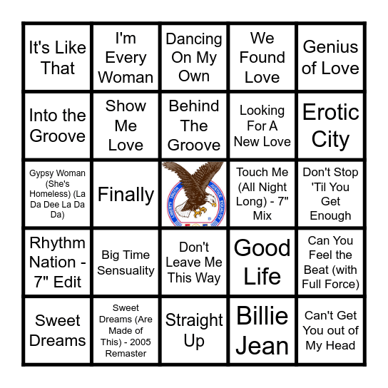 DANCE PARTY MUSIC Bingo Card