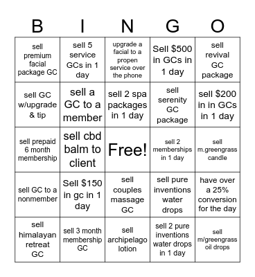 March Bingo Card