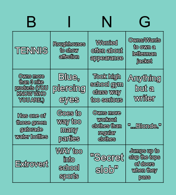 STRADLATER KINNIE BINGOO Bingo Card