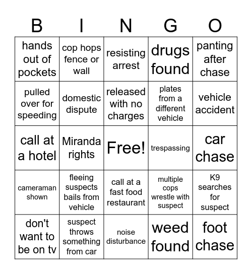 op live bingo! Bingo Card