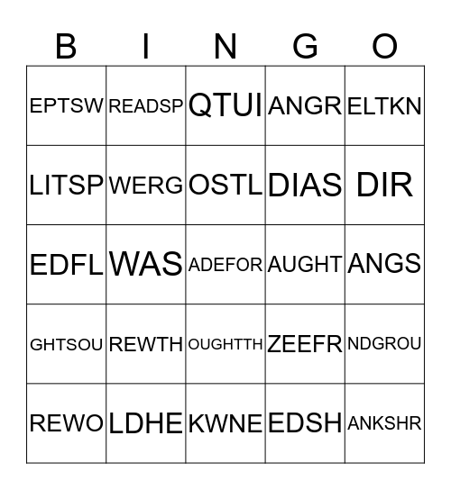 IRR. VERBS IXL 2-7 AND SET#1 Bingo Card