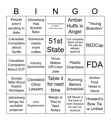 NACDG Bingo Card