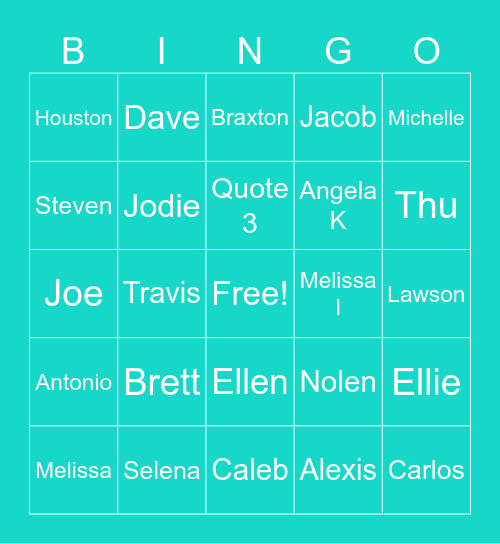 CHB BINGO Card