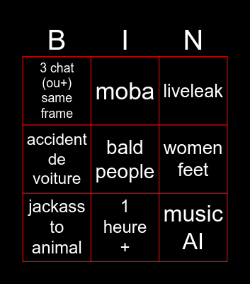 douyin bingo 3x3 Bingo Card