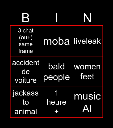 douyin bingo 3x3 Bingo Card