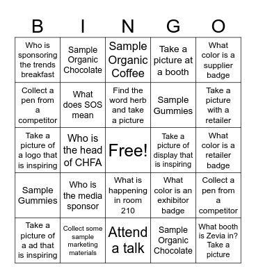 Tall Grass CHFA Bingo Card
