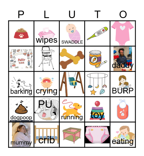 PLUTO Bingo Card