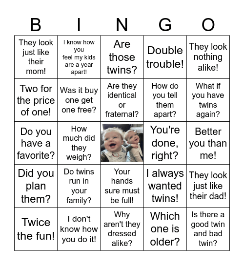 TWINGO Bingo Card