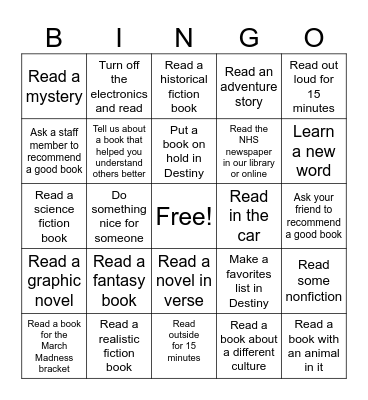 2025 MisRM  Library Bingo Card