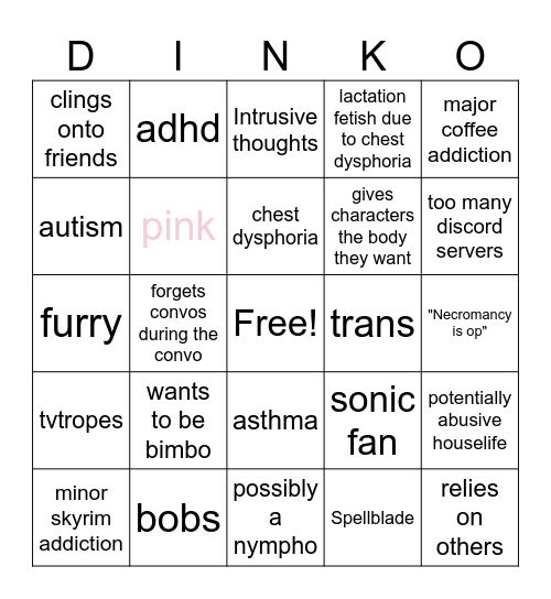 Dinko Bingo Card