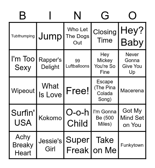 Derryfield PFA Spring Celebration Bingo Card