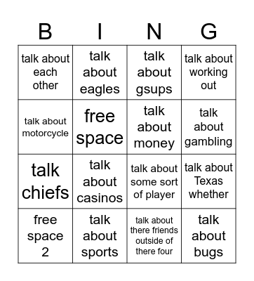 clooless podcast Bingo Card