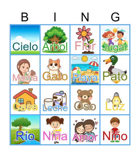 Palabras mágicas Bingo Card
