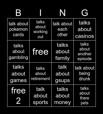 clooless podcast Bingo Card