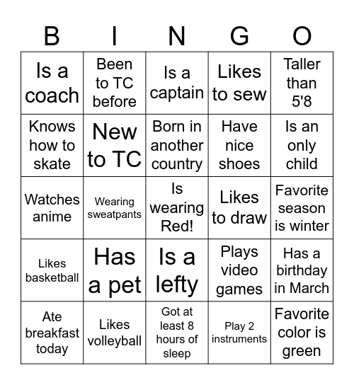 TC 2025 - Be Bold Bingo Card